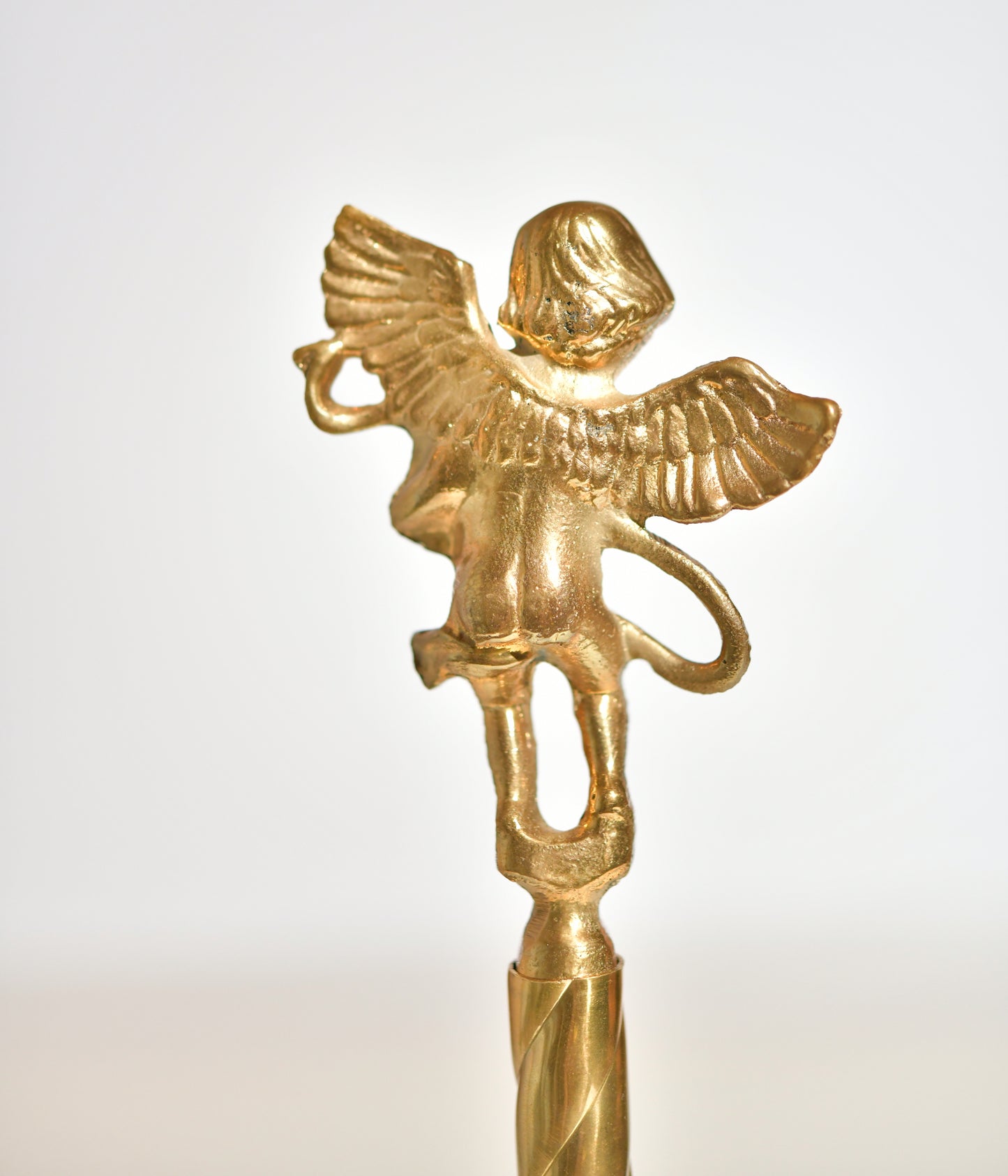 Vintage Brass Angel Kitchen Roll Holder