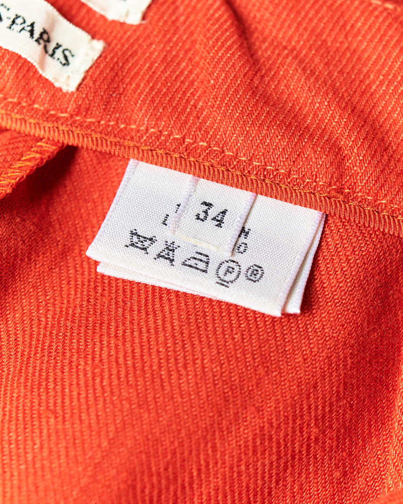 【SIZE:34】HERMES マルジェラ期 オレンジ パンツ