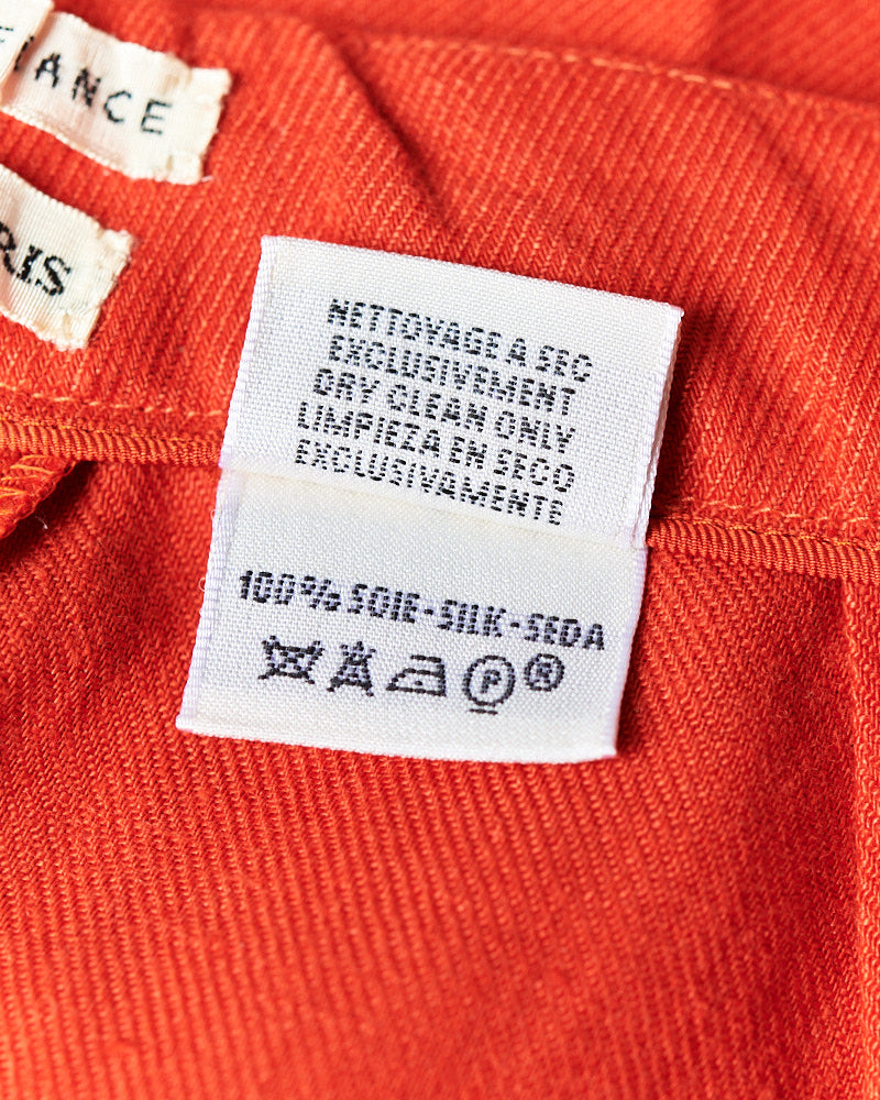 【SIZE:34】HERMES マルジェラ期 オレンジ パンツ