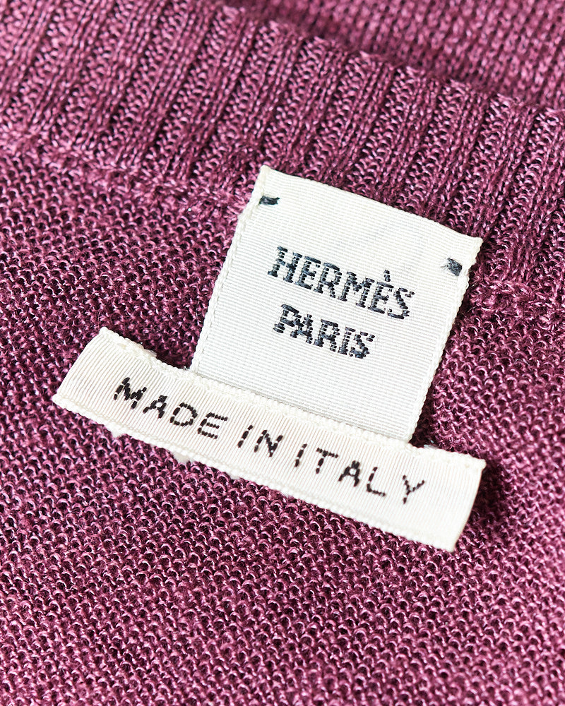 【SIZE:34】HERMES シルクリネン トップス