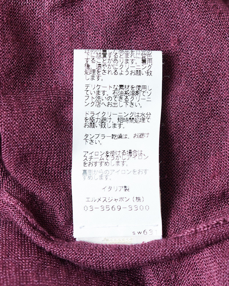 【SIZE:34】HERMES シルクリネン トップス