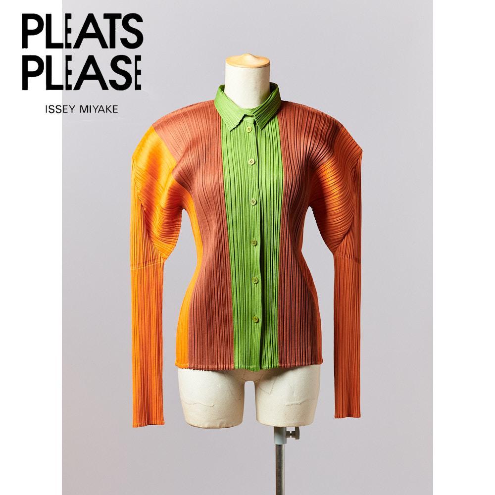【SIZE:3】PLEATS PLEASE 長袖ボタンダウンシャツ