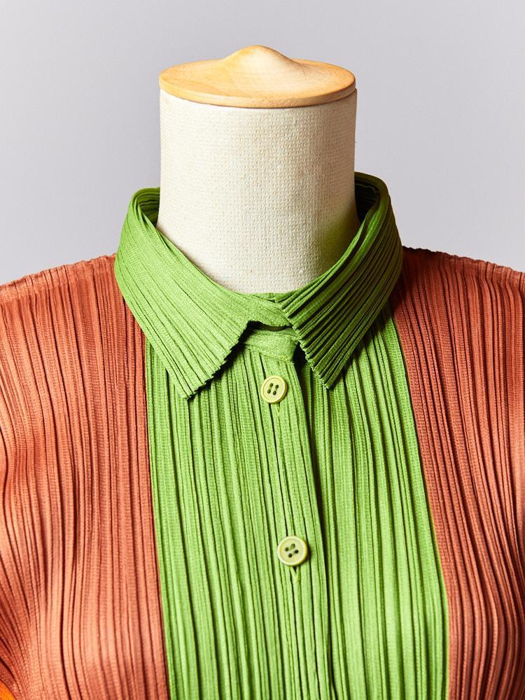 【SIZE:3】PLEATS PLEASE 長袖ボタンダウンシャツ
