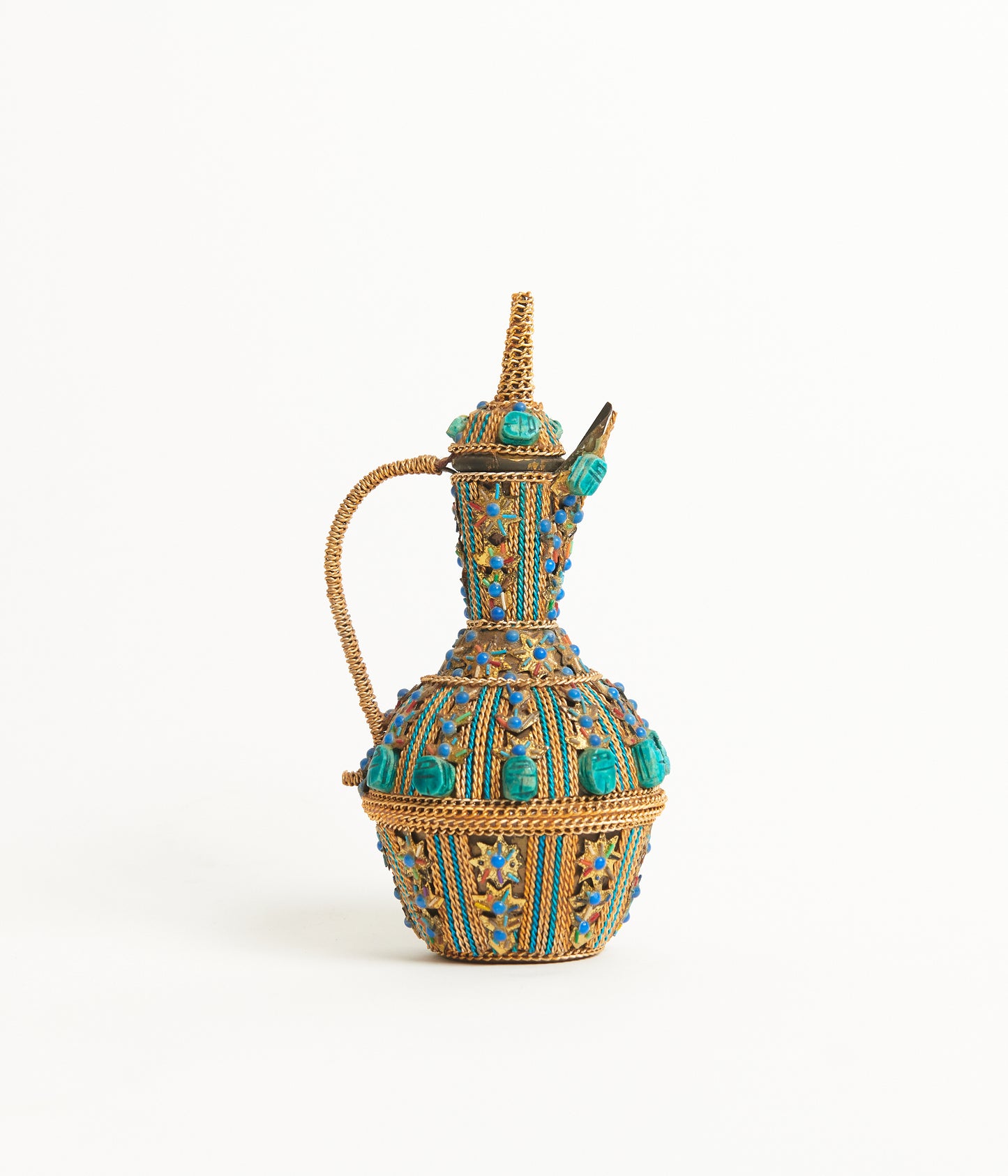 Moroccan turquoise coral object