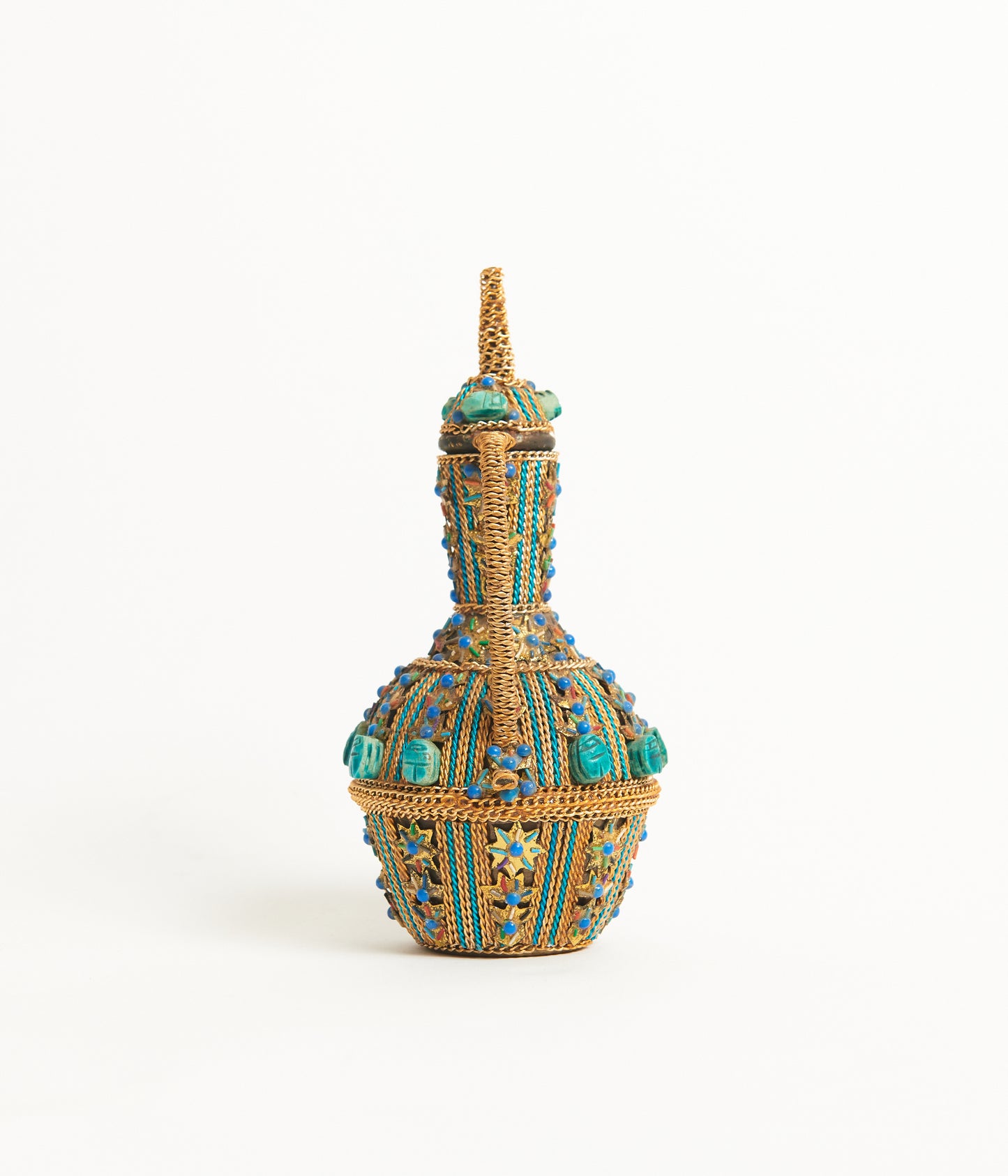 Moroccan turquoise coral object