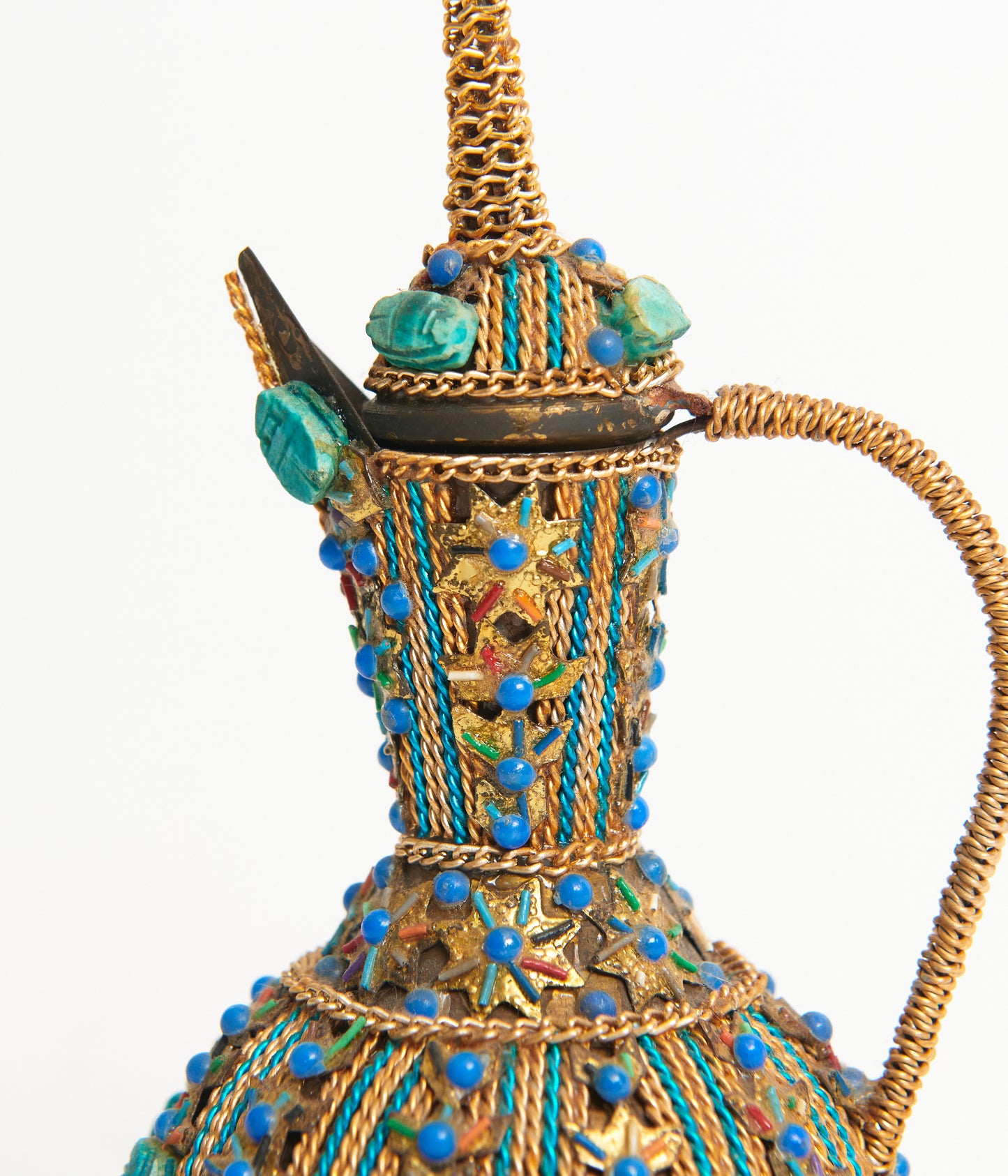 Moroccan turquoise coral object