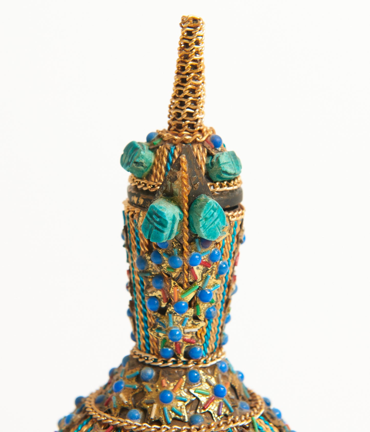 Moroccan turquoise coral object