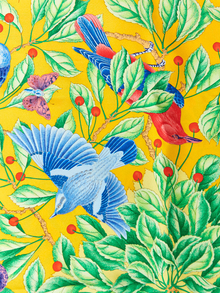 【SIZE:90cm×90cm】Hermes Carre Les Merises 1993 未使用品 シルク