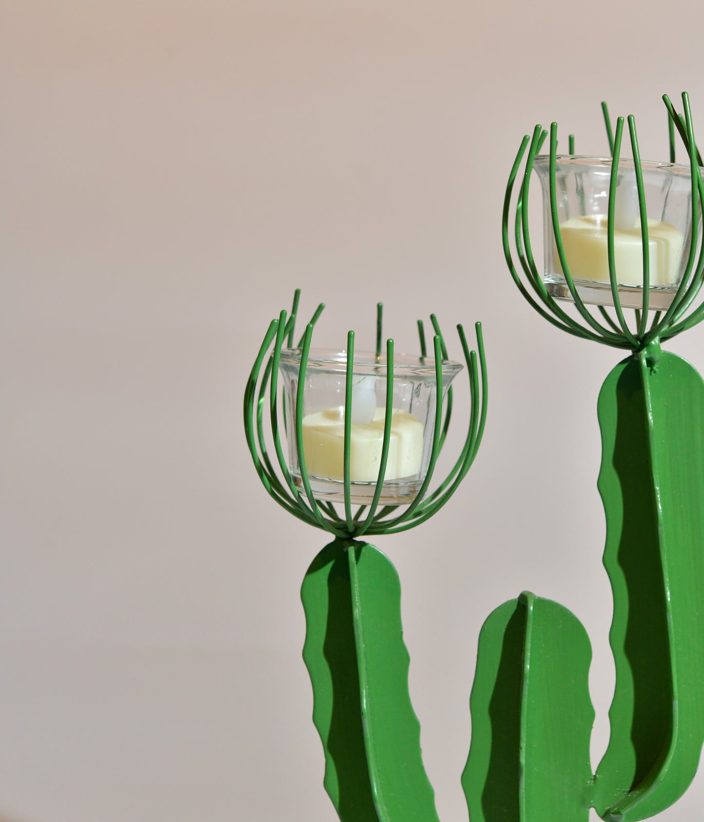 90's Iron Cactus Candleholder