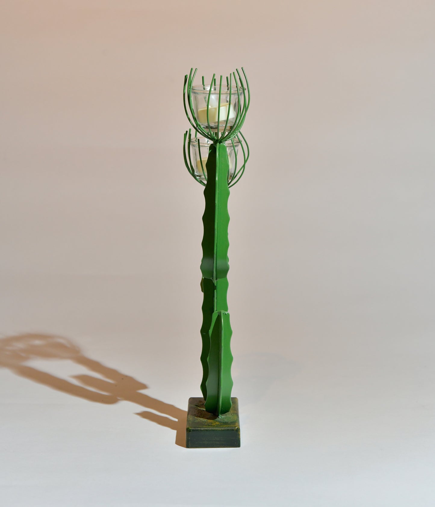 90's Iron Cactus Candleholder