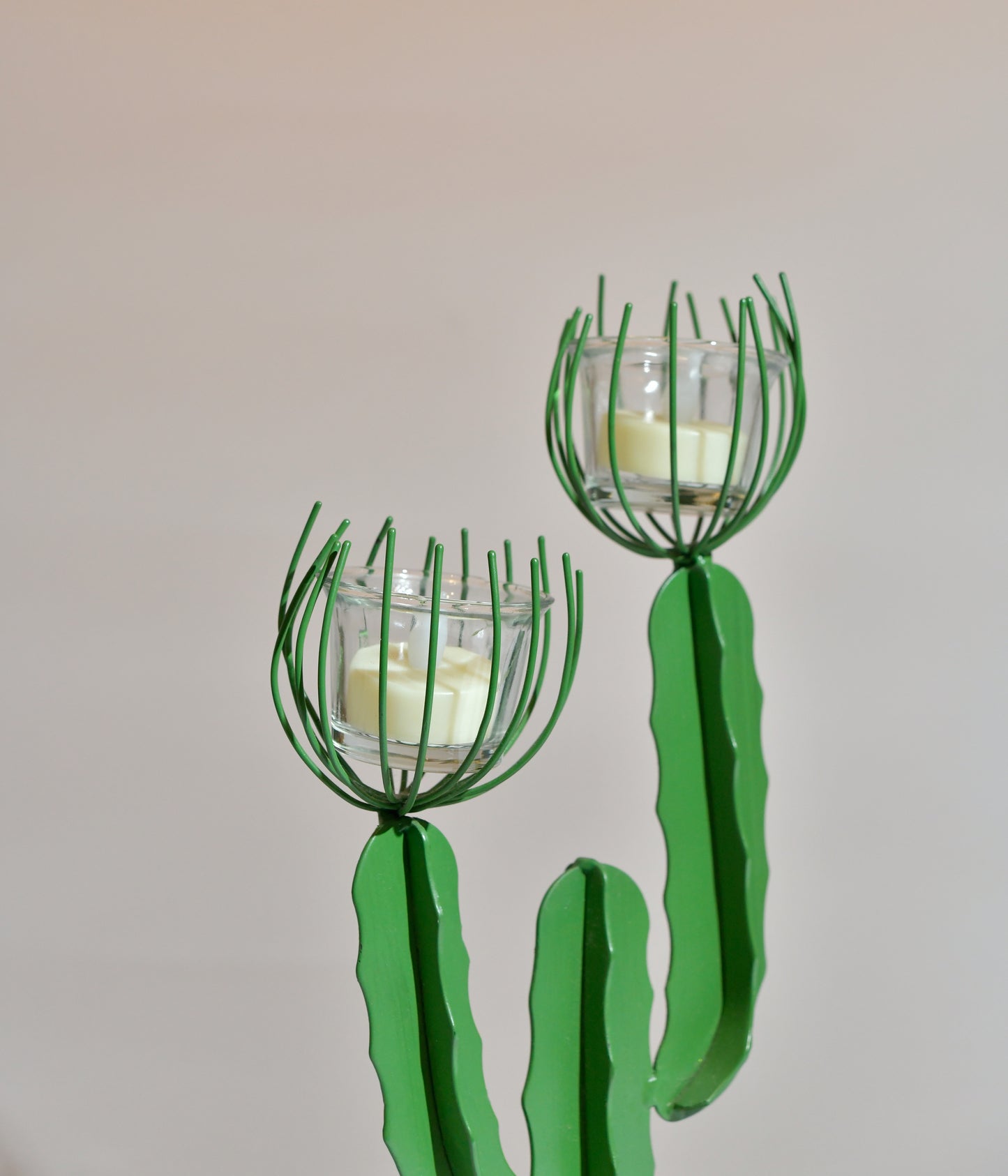 90's Iron Cactus Candleholder