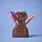 Vintage Hand carved Pen Stand