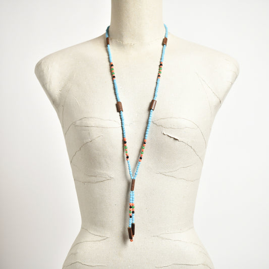 vintage boho beaded summer necklace