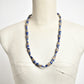 vintage porcelain necklace with silver bead