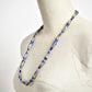 vintage porcelain necklace with silver bead