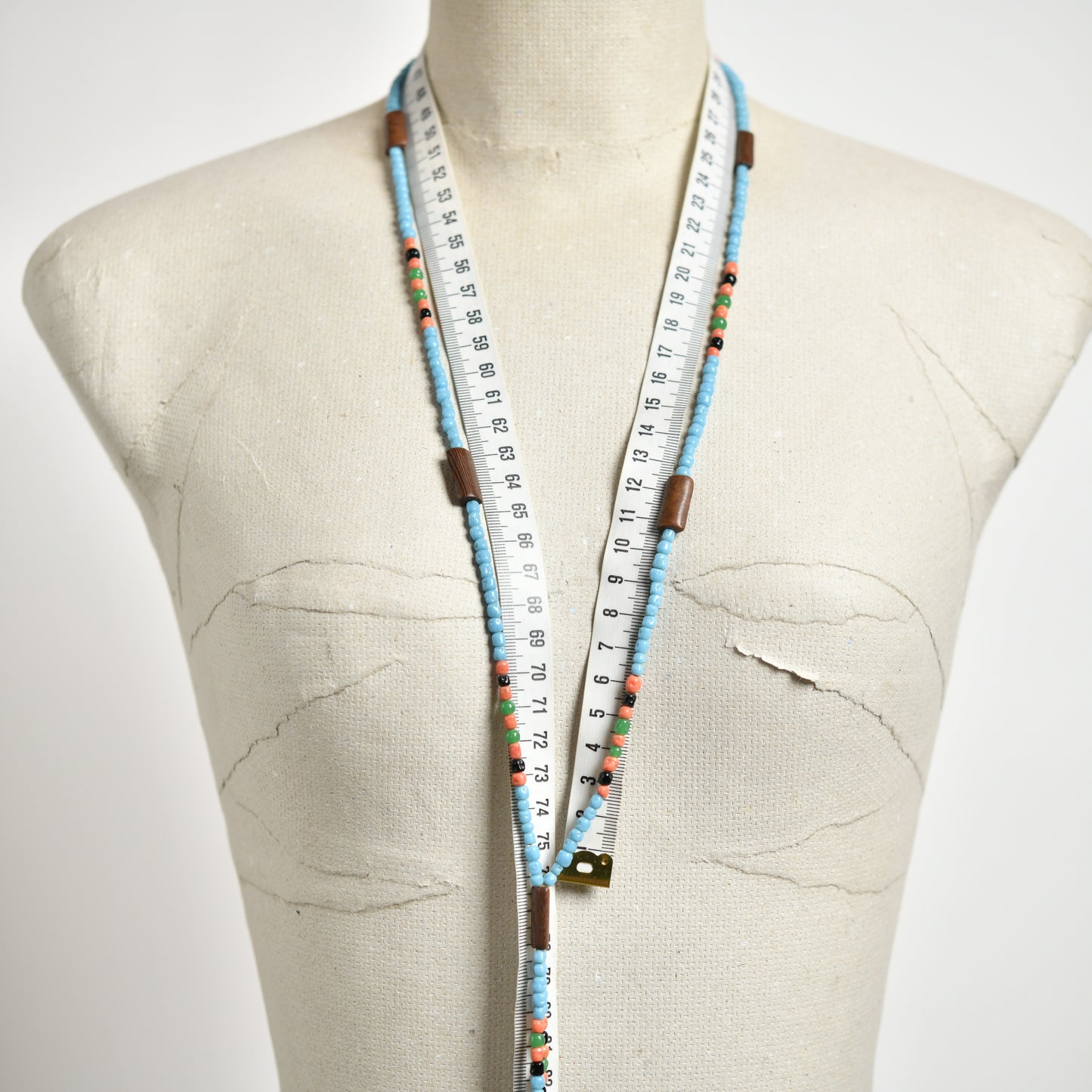 vintage boho beaded summer necklace