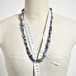 vintage porcelain necklace with silver bead