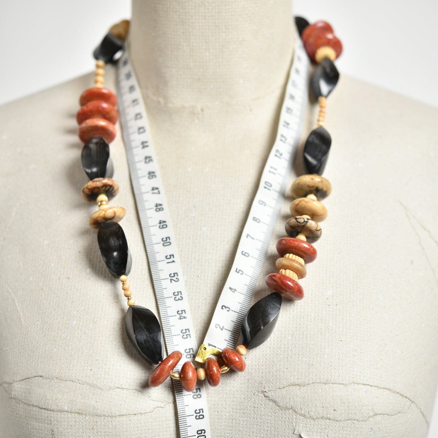 80s chunky stone beaded necklace