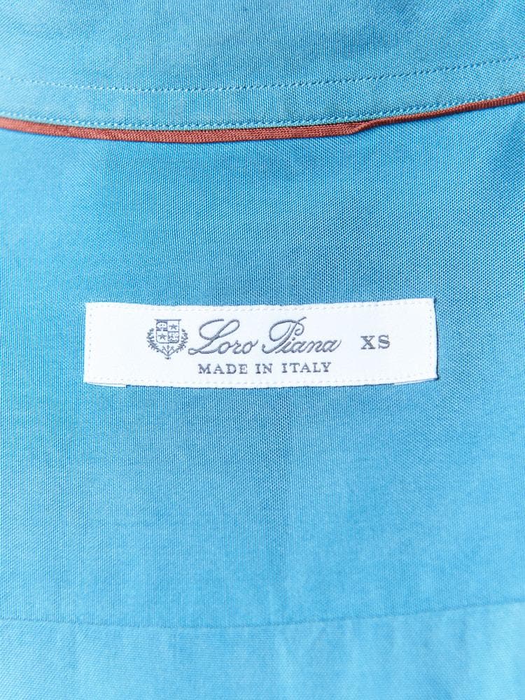 【XS】Lolo Piana ロロピアーナ シルク100%シャツ