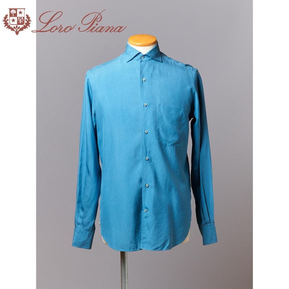 【XS】Lolo Piana ロロピアーナ シルク100%シャツ
