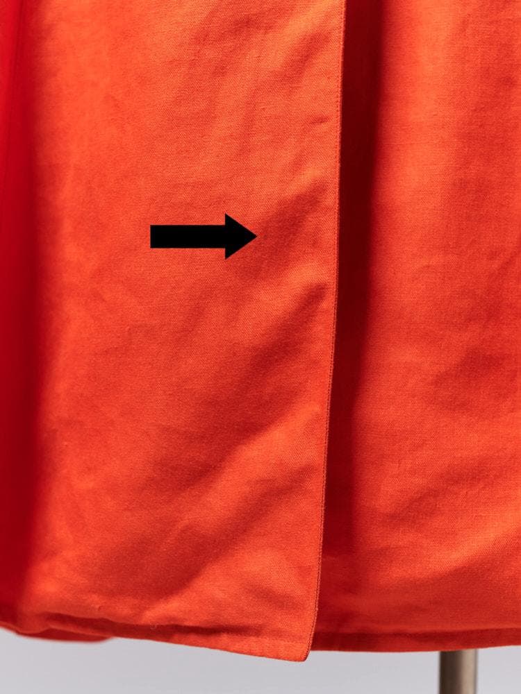 【SIZE:38】HERMES リネン100% エルメス オレンジリネンドレス