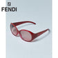 【58-17 130】ケース付 FENDI 度なしサングラス バーガンディー