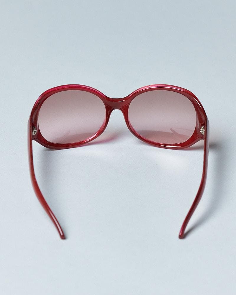 【58-17 130】ケース付 FENDI 度なしサングラス バーガンディー