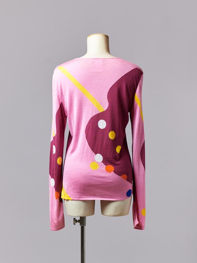 【SIZE:38】CHANEL Multicolor 薄手レーヨンシルクTops