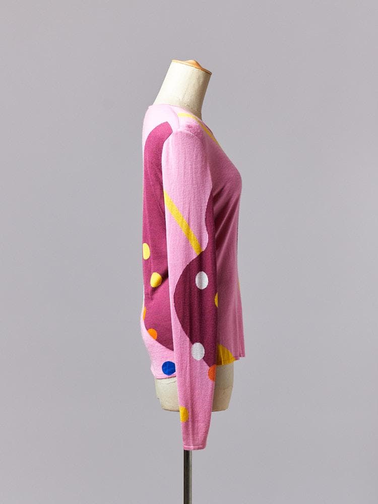 【SIZE:38】CHANEL Multicolor 薄手レーヨンシルクTops