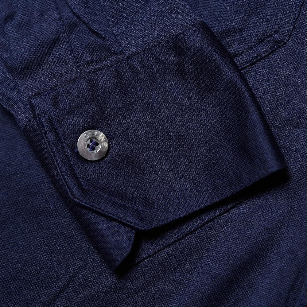 【SIZE:FR36】CELINEヴィンテージセリーヌシャツ ネイビー 刺繍