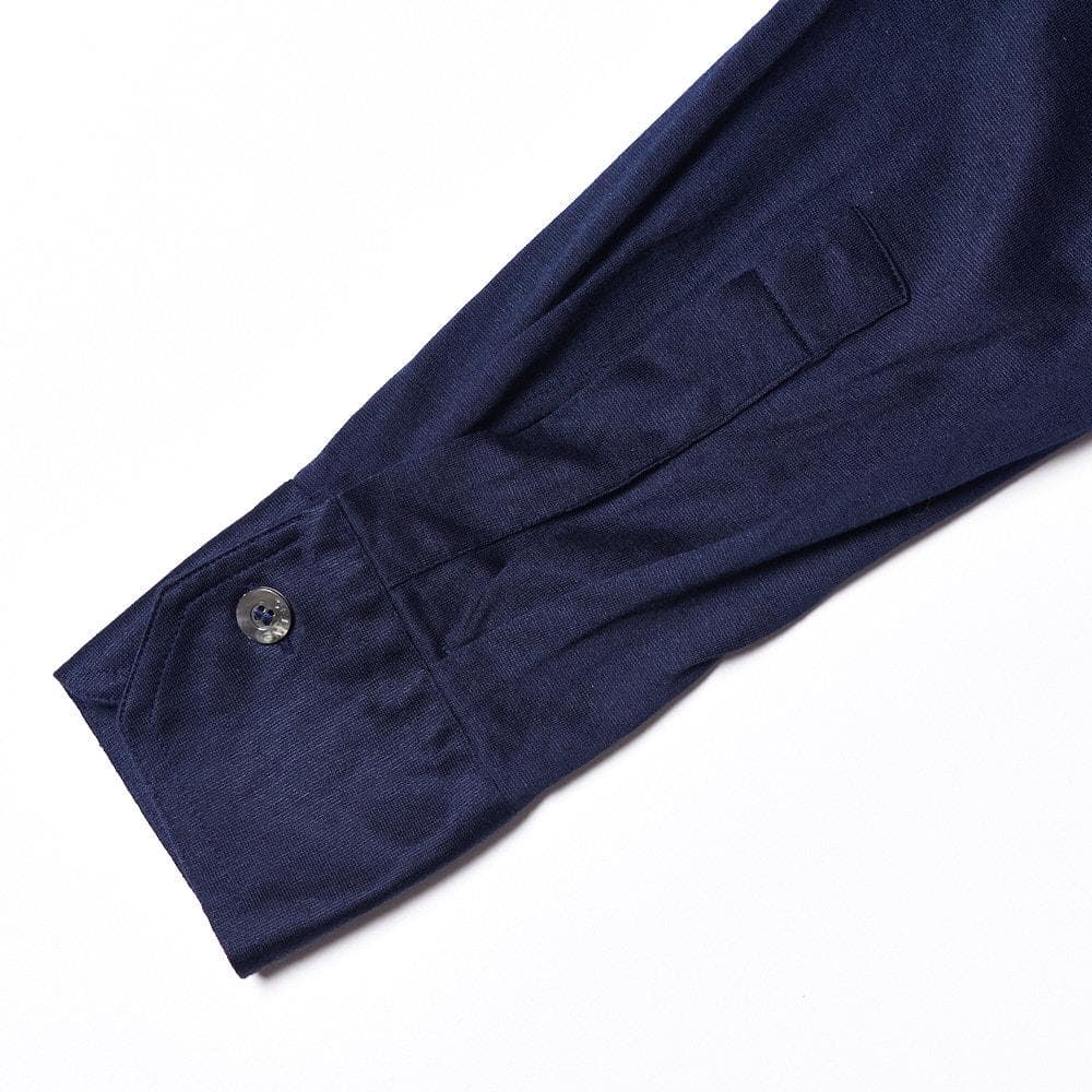 【SIZE:FR36】CELINEヴィンテージセリーヌシャツ ネイビー 刺繍