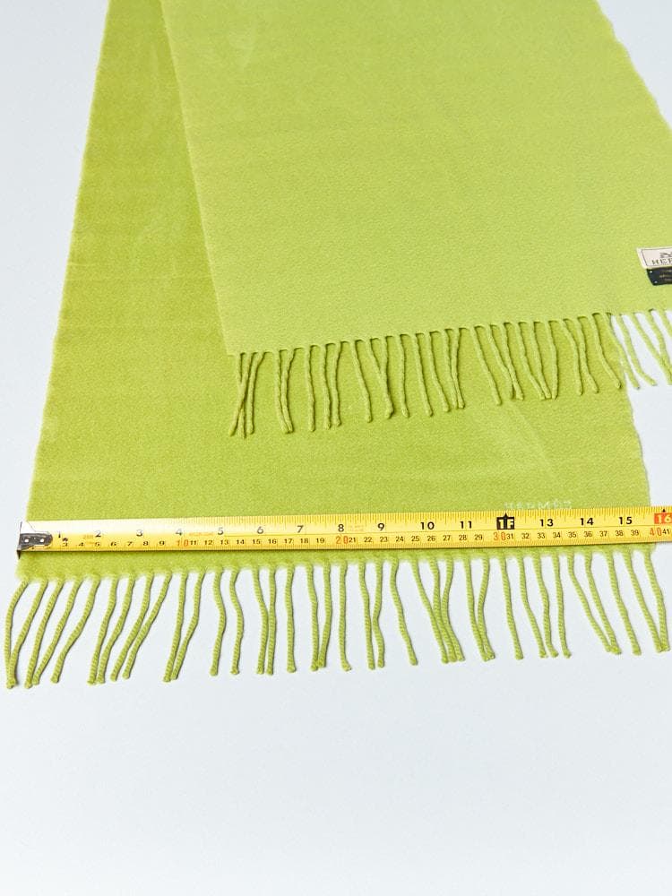 【158cm×40cm】HERMESロゴ刺繍 カシミヤ100%ストール