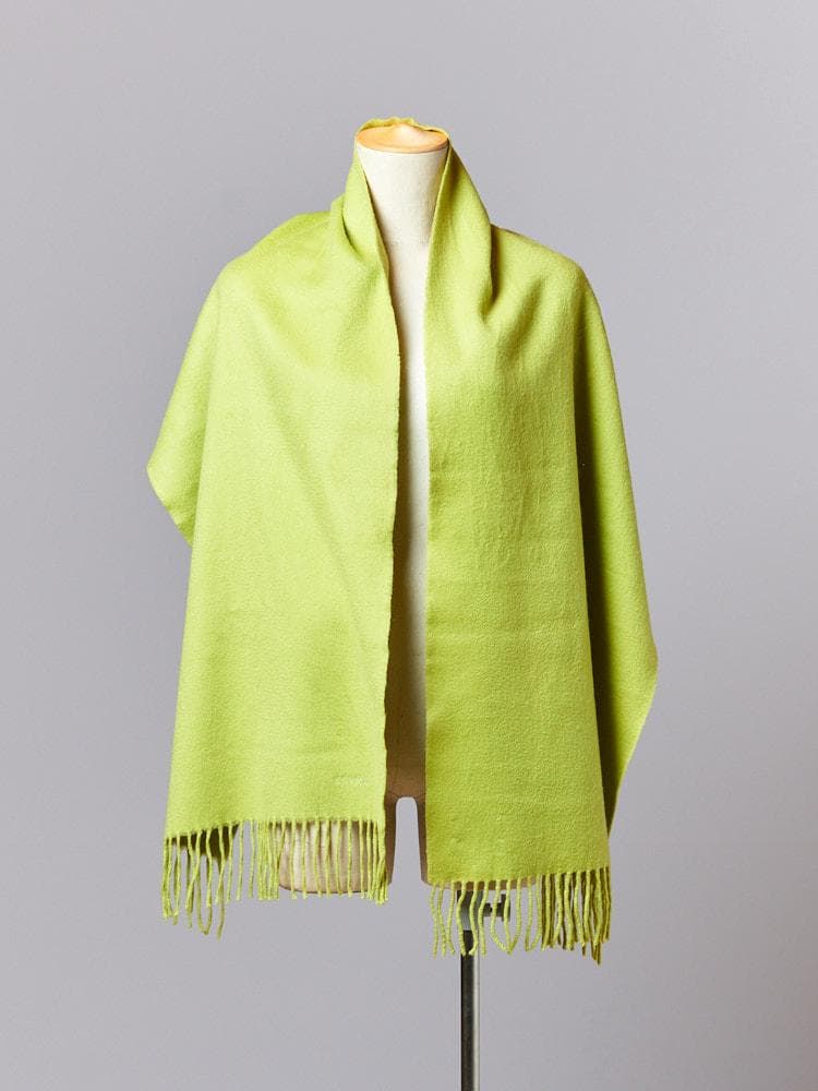 【158cm×40cm】HERMESロゴ刺繍 カシミヤ100%ストール