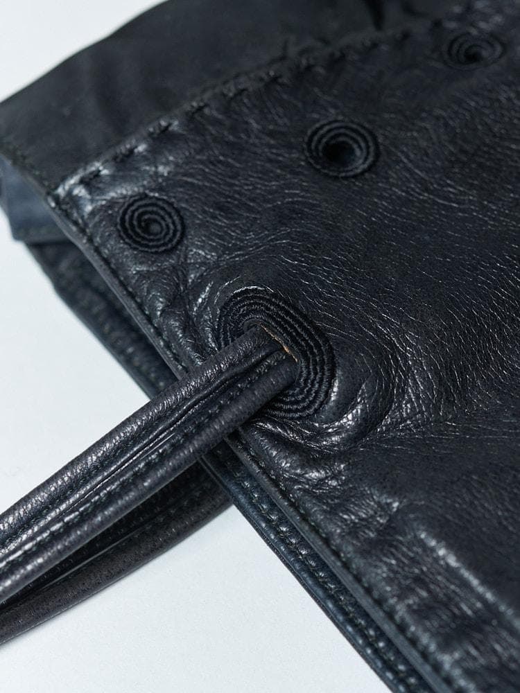 【30.5cm×23.5cm×マチ有】PRADA レザーナイロンショルダーバッグ