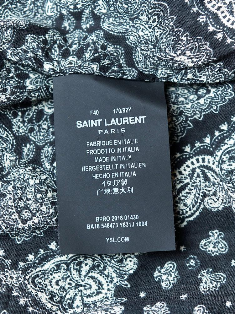 【SIZE:40】2018 SAINT LAURENT コットン100% シアー