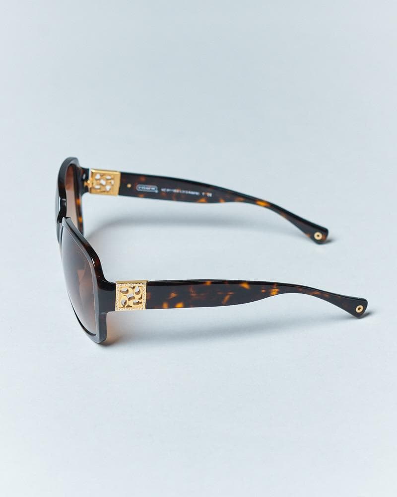 【58□17-140】COACH 度なしベッコウサングラス