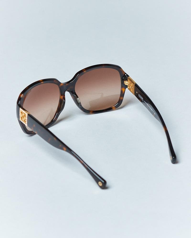 【58□17-140】COACH 度なしベッコウサングラス