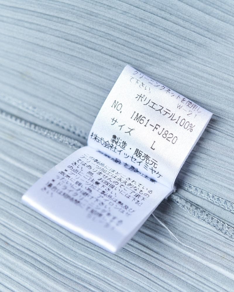 【SIZE : L】 ISSEY MIYAKE 長袖プリーツボタンダウンシャツ