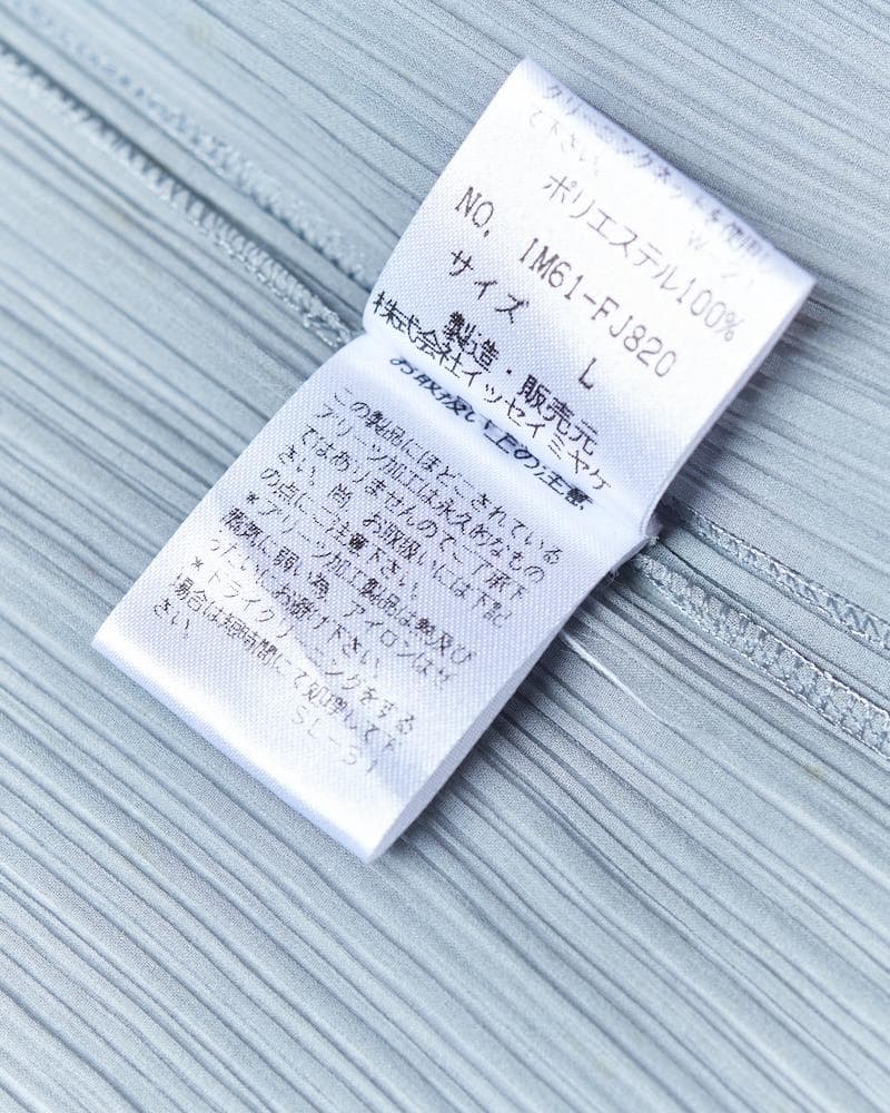 【SIZE : L】 ISSEY MIYAKE 長袖プリーツボタンダウンシャツ