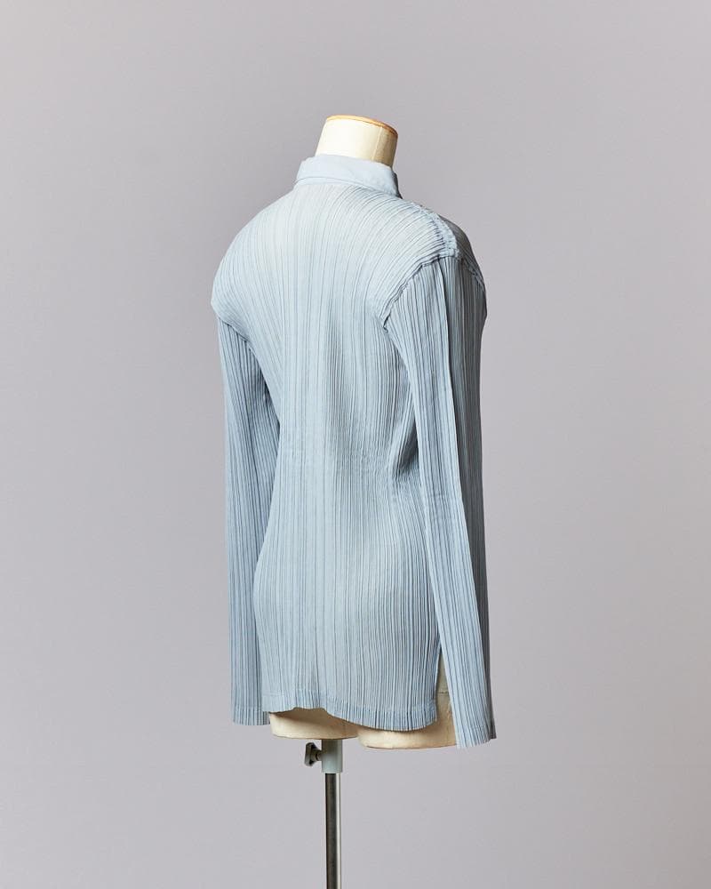 【SIZE : L】 ISSEY MIYAKE 長袖プリーツボタンダウンシャツ