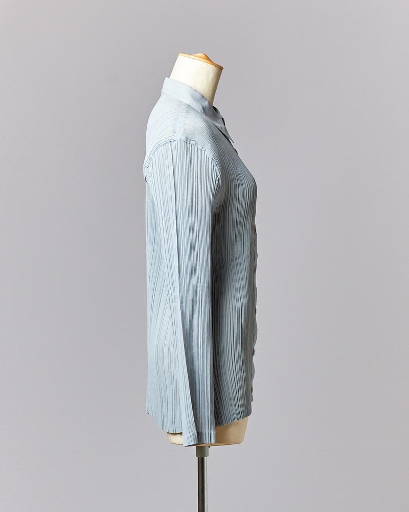 【SIZE : L】 ISSEY MIYAKE 長袖プリーツボタンダウンシャツ