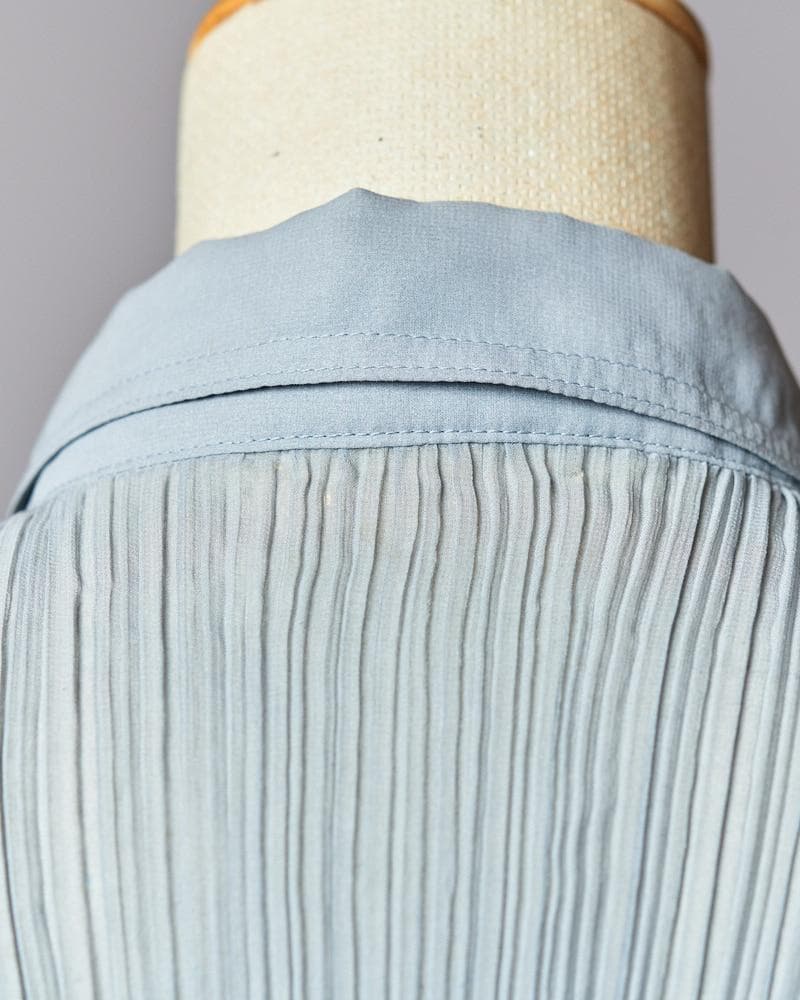 【SIZE : L】 ISSEY MIYAKE 長袖プリーツボタンダウンシャツ