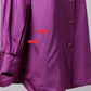 【SIZE:40】HERMES シルクシャツ ダブルカフス カシスパープル