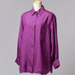 【SIZE:40】HERMES シルクシャツ ダブルカフス カシスパープル
