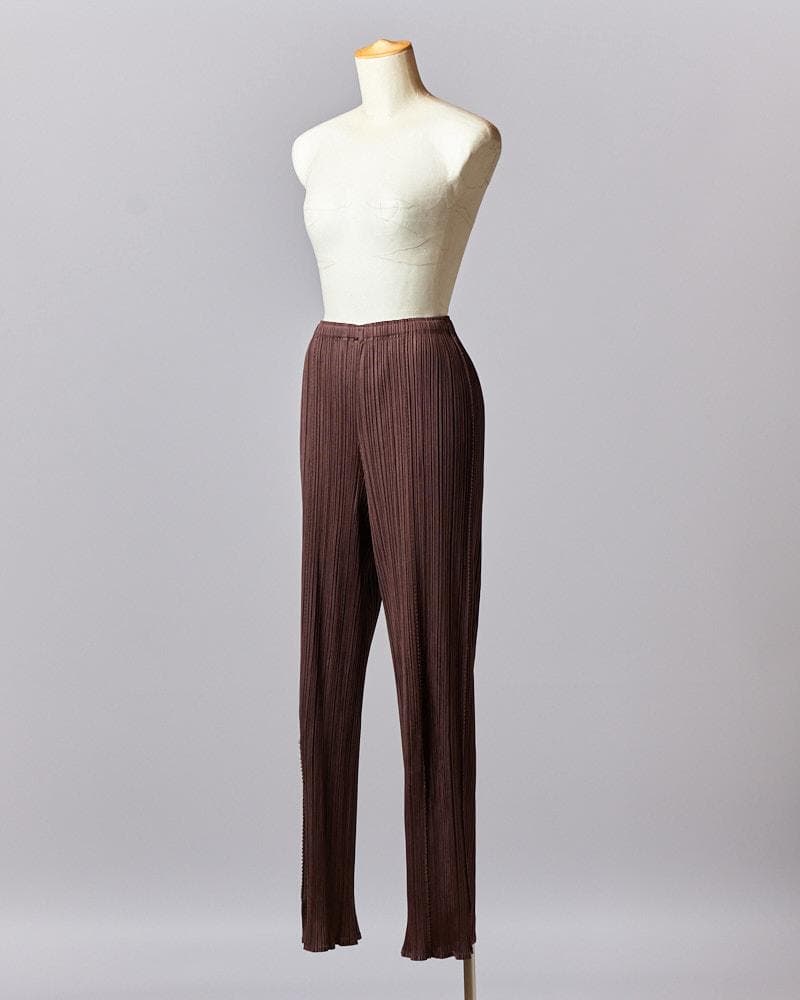 【SIZE:3】PLEATS PLEASE イッセイミヤケ ロングslitパンツ