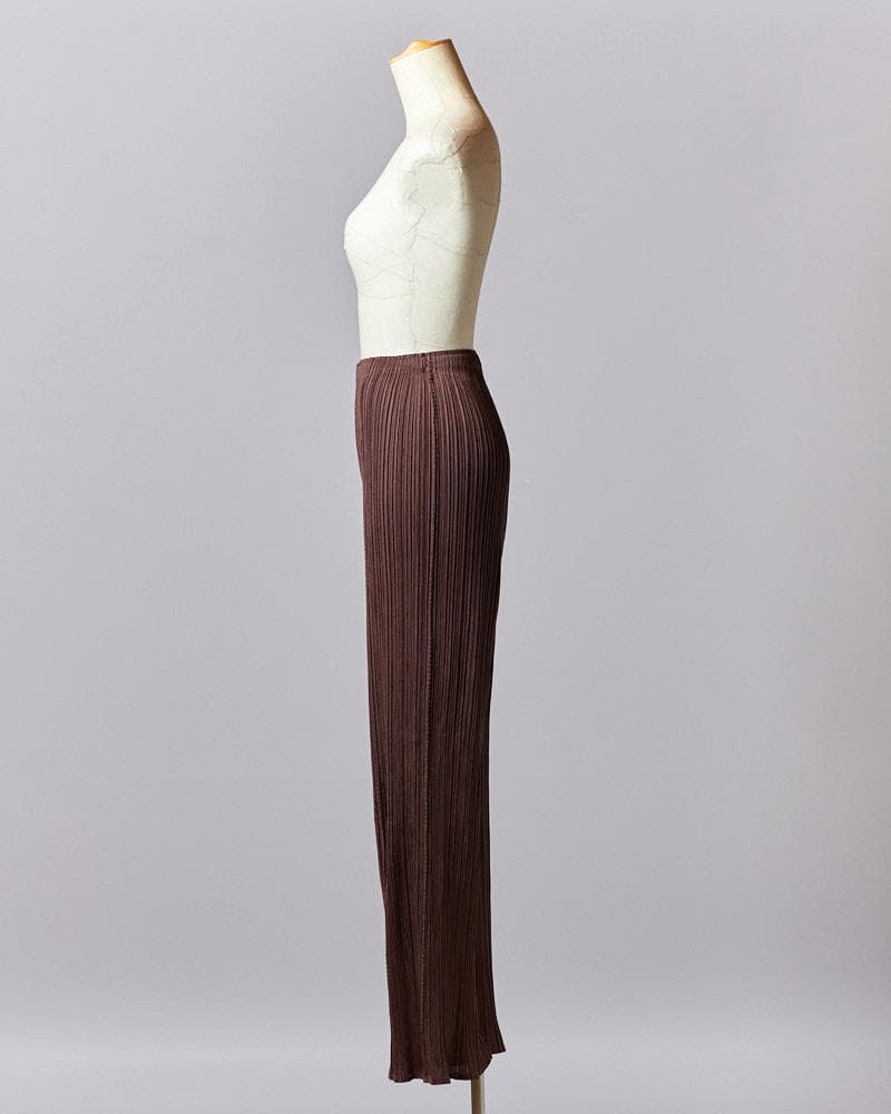 【SIZE:3】PLEATS PLEASE イッセイミヤケ ロングslitパンツ