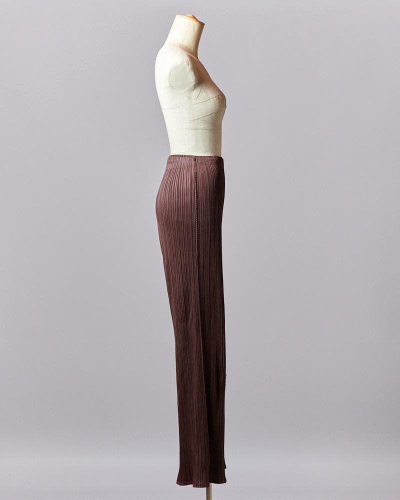 【SIZE:3】PLEATS PLEASE イッセイミヤケ ロングslitパンツ