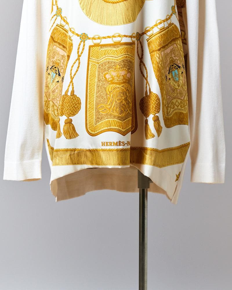 【SIZE:L】HERMES シルク トップス