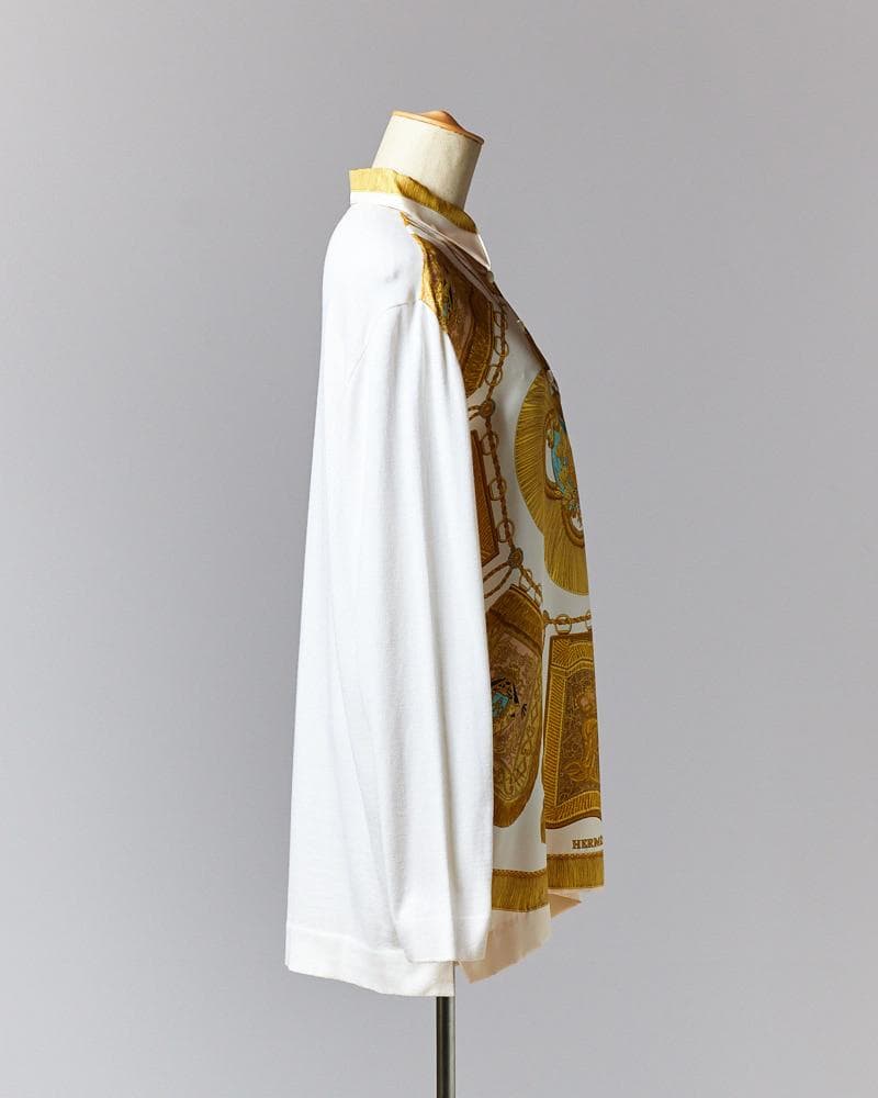【SIZE:L】HERMES シルク トップス