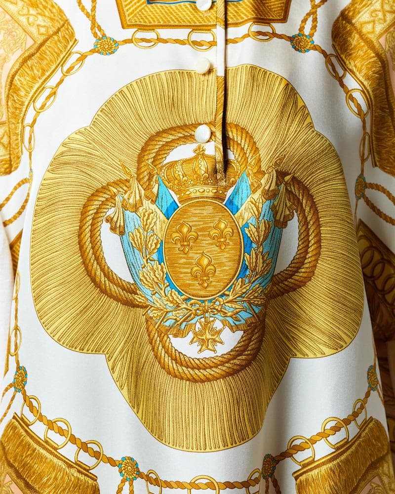 【SIZE:L】HERMES シルク トップス